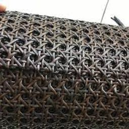 AJ Quality Plastic Cane Webbing for Caning Projects Natural Pre - Woven Open Mesh Cane - PE Rattan Cane Webbing Rattan Roll Cabinet Chair (24X96 inch) (Black) image 1