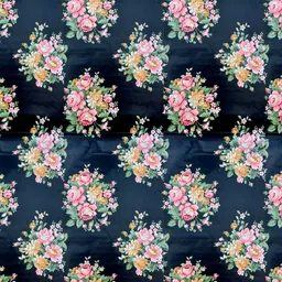 Jaamso Royals Black & Pink Floral Design Self Adhesive & Waterproof Wallpaper-7