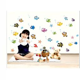Asian royal White & Blue Animal Printed Self Adhesive Wall Sticker-image-17
