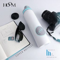 HOOM White Solid Water Bottle-image-99