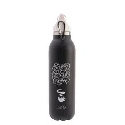 HOOM Black & White Printed Stainless Steel Double-Wall Bottle 600 ml-image-1