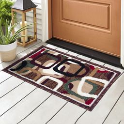 Carpet Galore Brown & White Patterned Water-Resistant Door Mat-picture-11