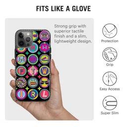 DailyObjects Black & Multi-Colored Printed  iPhone 12 Pro Max Back Case image 4