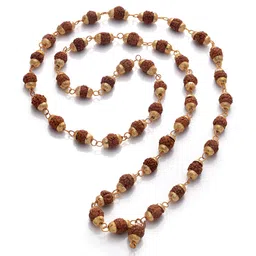 Pray Everyday Gold-Plated Rudraksha Mala-image-87
