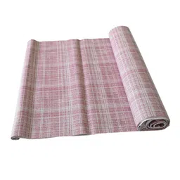 Kuber Industries Maroon & White Checked Anti-Skid Shelf Liner-30