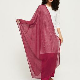 max Maroon Solid Dupatta image 1