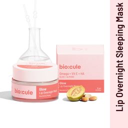 biocule Glow Lip Overnight Mask with Omega Vitamin E & Hyaluronic Acid - 15g-30