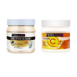 FEELHIGH Face & Body De-Tan Scrub And Vitamin C Mask - 1000ml-37