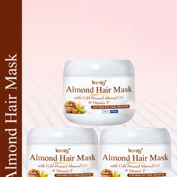 KURAIY Set Of 3 Almond Hair Masks with Vitamin E - 200 g Each-5