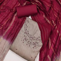 KALINI Embroidered Unstitched Dress Material-image-97