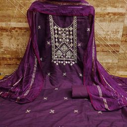 KALINI Embroidered Unstitched Dress Material-image-100
