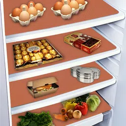 DREAM WEAVERZ Orange 5 Pcs Regular Shelf Liner Organisers-14