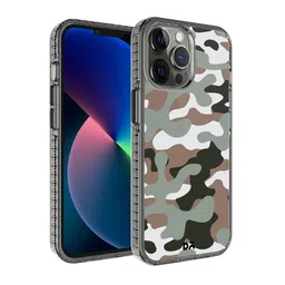 DailyObjects Grey Camouflage Army Printed Stride 2.0  iPhone 12 Pro Max Back Case image 1