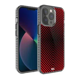 DailyObjects Red & Black Rhombus iPhone 13 Pro Max Back Case-11