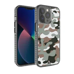 DailyObjects White & Grey Camouflage Army Stride 2.0 iPhone 13 Pro Max Back Case image 1