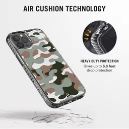 DailyObjects Grey Camouflage Army Printed Stride 2.0  iPhone 12 Pro Max Back Case image 3