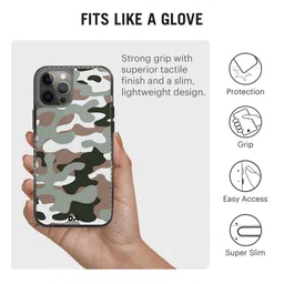 DailyObjects Grey Camouflage Army Printed Stride 2.0  iPhone 12 Pro Max Back Case image 4