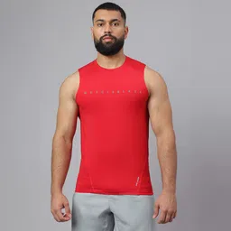 MuscleBlaze Air Tech Compression MuscleTank,  Medium  Red -image-53