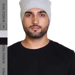 Gajraj Unisex Pack Of 2 Cotton Slouchy Beanie-8