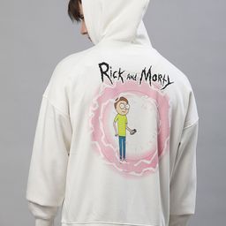 Free Authority Rick & Morty Printed Hooded Loose-Fit Sweatshirt-image-52