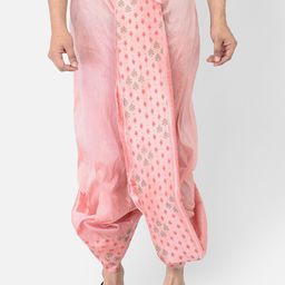 DEYANN Men Peach-Coloured Printed Dhoti Pant-11