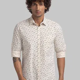 Parx Slim Fit Floral Printed Organic Cotton Casual Shirt-image-80