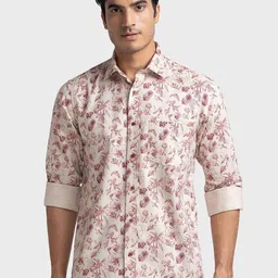 ColorPlus Tailored Fit Floral Printed Pure Cotton Casual Shirt-picture-45