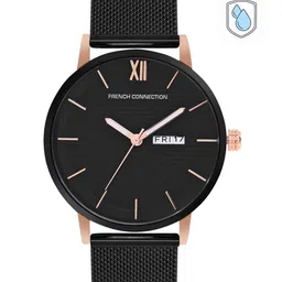 French Connection Black Analog Round Dial Watch For Men-57