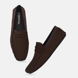 Big Fox Men Woven Design Lightweight Penny Loafers-image-47