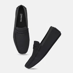 Big Fox Men Woven Design Lightweight Penny Loafers-image-69