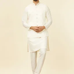 Manyavar Embroidered Nehru Jacket-image-28