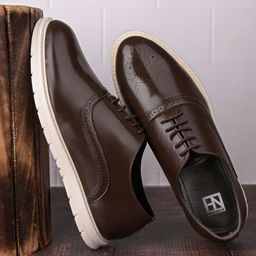 HERE&NOW Men Round Toe Lace Ups Derbys-image-48