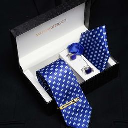 MUTAQINOTI Men Silk Necktie Accessory Gift Set-image-60