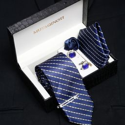 MUTAQINOTI Men Silk Necktie Accessory Gift Set-picture-24