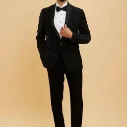 Twamev Men Tailored-Fit Single-Breasted Four-Piece Suit-image-17