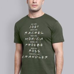 Free Authority Men Friends Printed Pure Cotton T-shirt-image-65