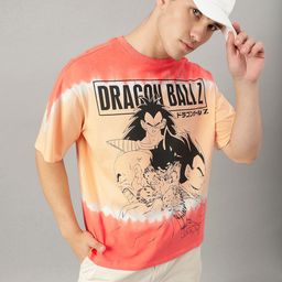 Free Authority Men Cotton Dragon Ball Z Printed Round Neck Oversized T-shirt-image-68