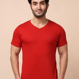 berry blues Men Solid Cotton T-shirt-image-7
