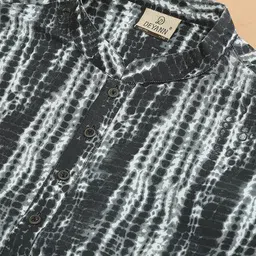 DEYANN Mandarin Collar Abstract Printed Regular Kurta with Pyjamas image 2