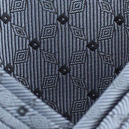 kavove KOVOVE Men Silver-Coloured Self-Design Pocket Square image 4