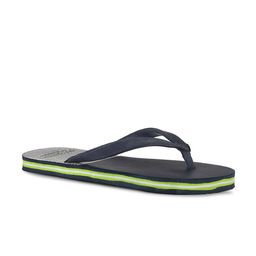 Bata Men Navy Blue Striped Thong Flip-Flops-18