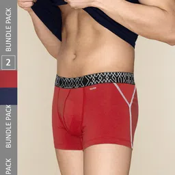 XYXX Pack Of 2 Anti-Roll Cotton Trunk XYTRNK2PCKN607-29