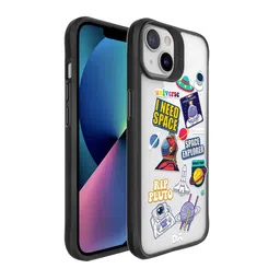 DailyObjects Transparent & Red Space Cadet iPhone 13 Mini Mobile Accessories image 1