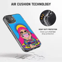 DailyObjects Multi-Coloured Printed Mask-Up Millennial iPhone 12 Mini Phone Case image 3
