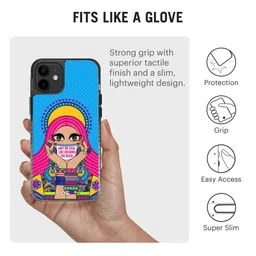 DailyObjects Multi-Coloured Printed Mask-Up Millennial iPhone 12 Mini Phone Case image 4