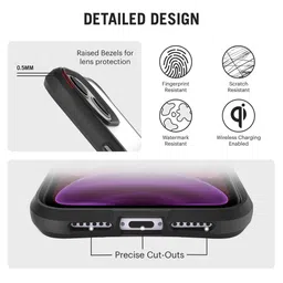 DailyObjects Transparent & Red Space Cadet iPhone 13 Mini Mobile Accessories image 4