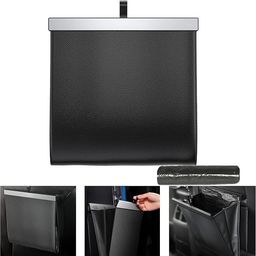 DIFAIEN Car Trash Bag Portable Anti Spill Interior Hanging Garbage Bin Holder Seat Organizer(Pack of 1) image 1