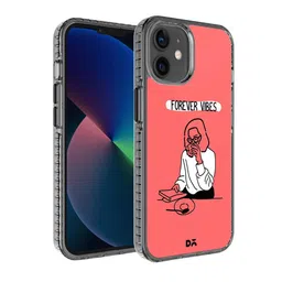 DailyObjects Black & Coral Printed  Forever Vibes Stride  iPhone 12 Mini Phone Case-37