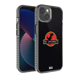 DailyObjects Black & Red No Internet iPhone 13 Mini Back Case image 1