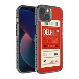 DailyObjects Red & White Printed Delhi City Tag Stride 2.0 iPhone 13 Mini Phone Case-6